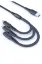 Konfulon DC19 3in1 USB Kablo 1.3M 3A - Siyah resmi