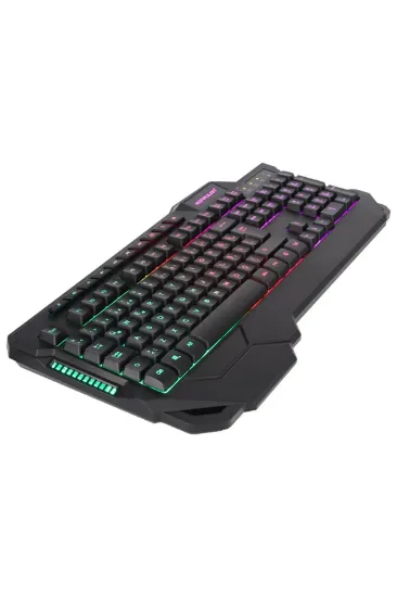 Konfulon MK80 RGB Işıklı Türkçe Q Kablolu Mekanik Hisli Klavye resmi