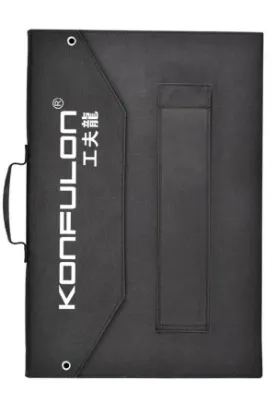 Konfulon SH-04 100W Hızlı Şarj Taşınabilir Güneş Enerji Paneli Şarj İstasyonu - Siyah resmi