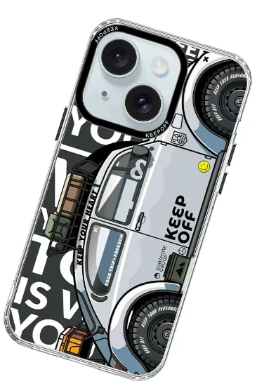 Keep Off iPhone 15 Cross Country Travel Magsafe Kapak - Snow resmi