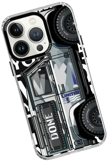 Keep Off iPhone 15 Pro Max Cross Country Travel Magsafe Kapak - Snow resmi