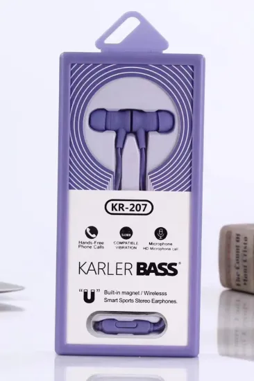 Karler Bass KR-207 Mıknatıslı Kablolu Kulaklık - Mor resmi