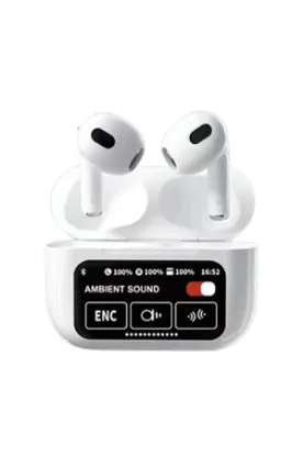 Karler Bass A10 Pro Aktif Gürültü Engelleyici Özellikli Dijital Ekranlı Airpods Bluetooth Kulaklık - Beyaz resmi