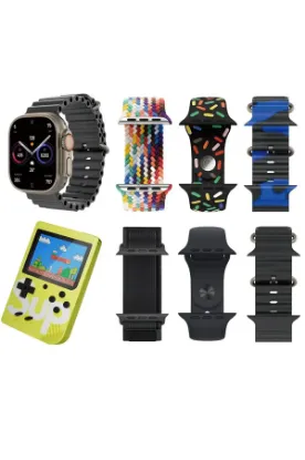 Karler Bass K3 Kombo 7 Adet Kordon ve Ekstra Atari Hediyeli Konuşma Özellikli Akıllı Saat - Sarı resmi