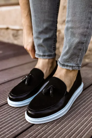 CH002 CBT Loafer Pelle Erkek Ayakkabı SIYAH resmi