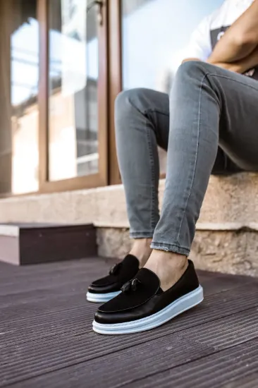 CH002 CBT Loafer Pelle Erkek Ayakkabı SIYAH resmi