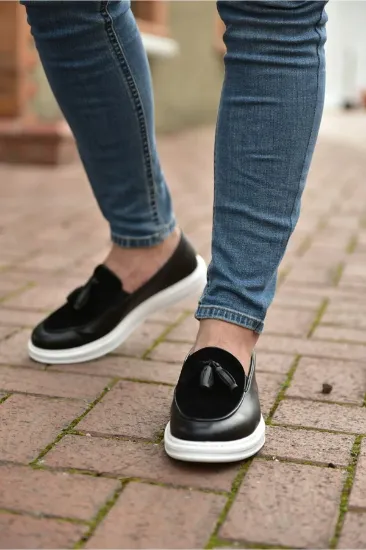 CH002 CBT Loafer Pelle Erkek Ayakkabı SIYAH resmi