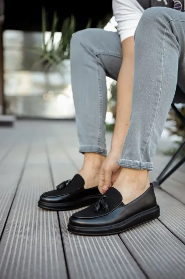CH002 CST Loafer Pelle Erkek Ayakkabı SIYAH resmi