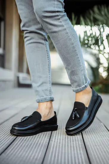 CH002 CST Loafer Pelle Erkek Ayakkabı SIYAH resmi