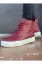 CH029 CBT Vulcanized Lace Up Erkek Bot BORDO resmi