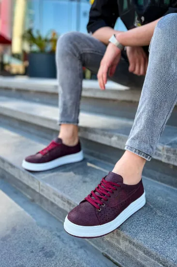 CH043 CBT Cowien Erkek Ayakkabi BORDO resmi