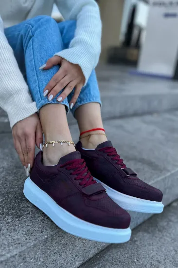 CH073 CBT Flatline Kadın Ayakkabı BORDO resmi