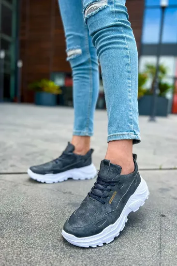 CH089 CBT Low Top Lace Up Erkek Ayakkabı ANTRASIT resmi