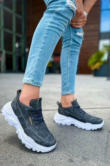 CH089 CBT Low Top Lace Up Erkek Ayakkabı ANTRASIT resmi
