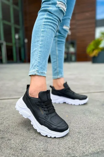 CH089 CBT Low Top Lace Up Erkek Ayakkabı SIYAH resmi