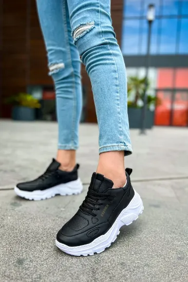 CH089 CBT Low Top Lace Up Erkek Ayakkabı SIYAH resmi