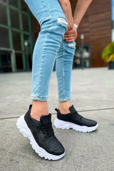 CH089 CBT Low Top Lace Up Erkek Ayakkabı SIYAH resmi