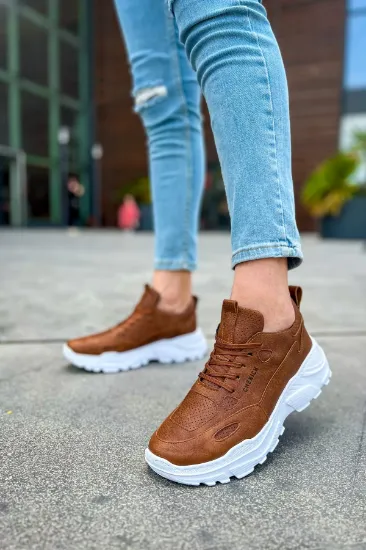 CH089 CBT Low Top Lace Up Erkek Ayakkabı TABA resmi