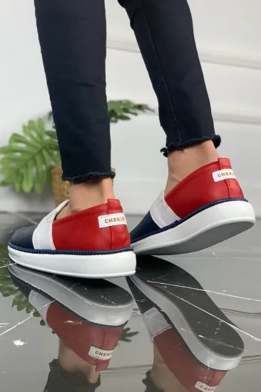 CH091 GBT Brecon Erkek Ayakkabı LACIVERT / BEYAZ / KIRMIZI resmi