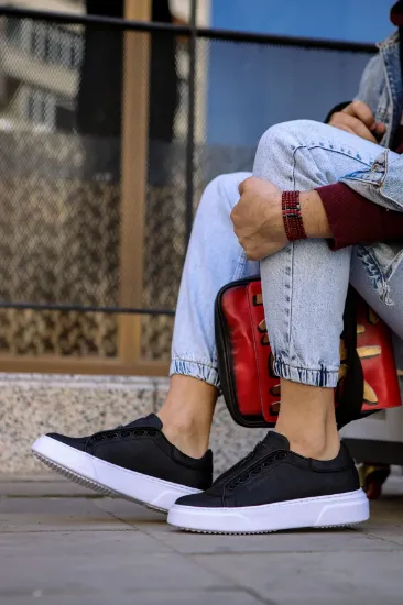 CH092 CBT Zip Style Erkek Ayakkabı SIYAH resmi