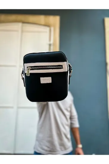 CH102 Stealht Kare Erkek Çanta SIYAH/BEYAZ resmi