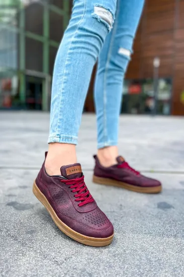 CH157 CKT Retro Erkek Ayakkabı BORDO resmi