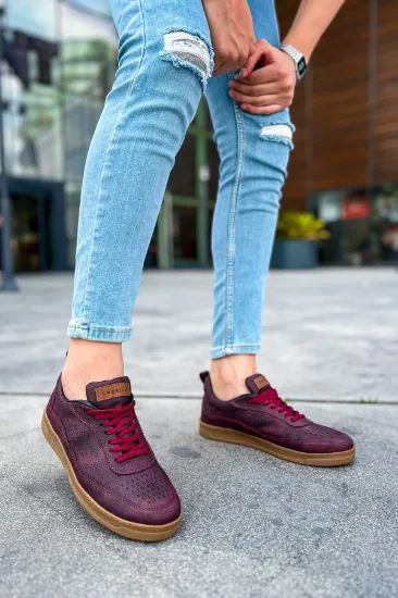 CH157 CKT Retro Erkek Ayakkabı BORDO resmi
