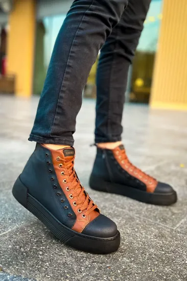 CH167 GST Blazer Erkek Bot SIYAH/TABA resmi