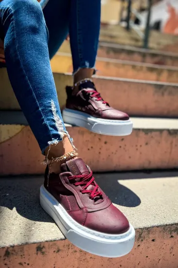 CH187 CBT Kadın Ayakkabı BORDO resmi