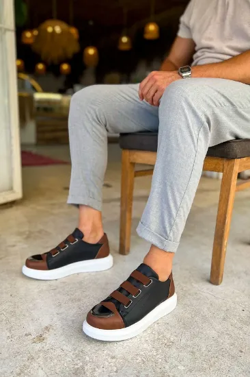 CH251 GBT Mirror Furry Erkek Ayakkabı SIYAH/TABA resmi