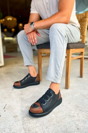 CH251 GST Mirror Furry Erkek Ayakkabı SIYAH/TABA resmi