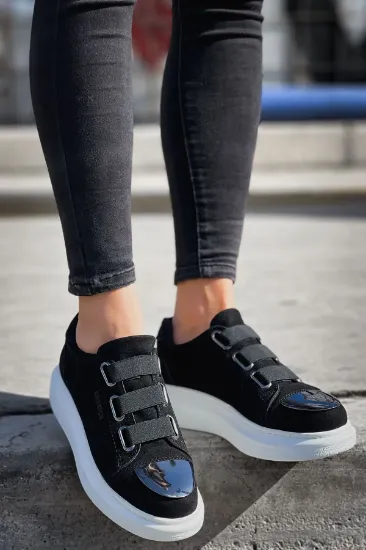 CH251 SBT Mirror Suede Kadın Ayakkabı SIYAH resmi
