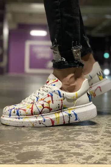 CH254 CBT Pittura Erkek Ayakkabı 414 SARI / KIRMIZI PÜSKÜRTME resmi