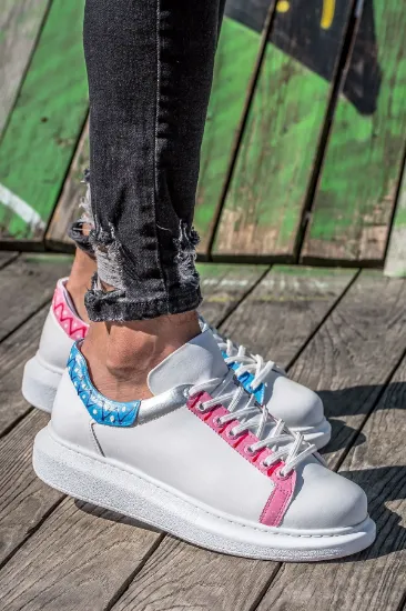 CH254 CBT Pittura Erkek Ayakkabı 420 MAVI-PEMBE ISLEME resmi