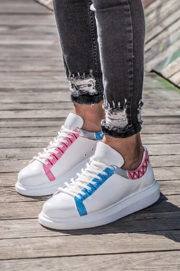 CH254 CBT Pittura Erkek Ayakkabı 420 MAVI-PEMBE ISLEME resmi