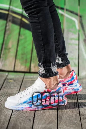 CH254 CBT Pittura Erkek Ayakkabı 425 BORDO MAVI COOL resmi