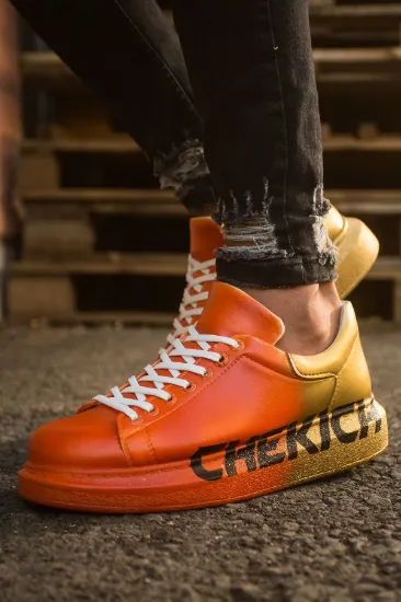 CH254 CBT Pittura Erkek Ayakkabı 433 TURUNCU / SARI CHEKICH resmi