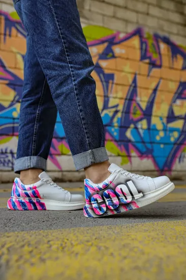 CH254 CBT Pittura Erkek Ayakkabı 486 PEMBE / MAVI COOL resmi
