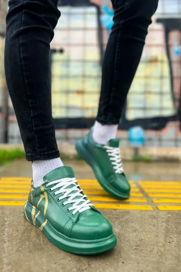 CH254 CBT Pittura Erkek Ayakkabı 491 YESIL / KOYU YESIL V resmi