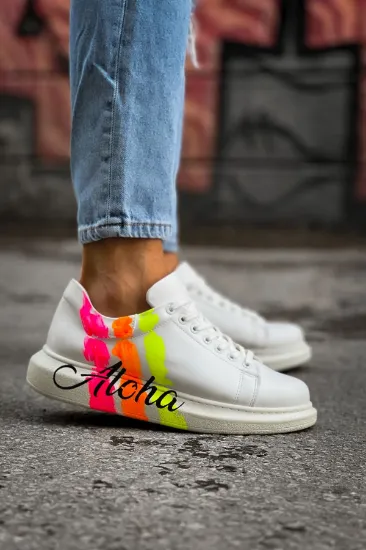 CH254 CBT Pittura Erkek Ayakkabı 501 ALOHA SARI PEMBE BEYAZ resmi