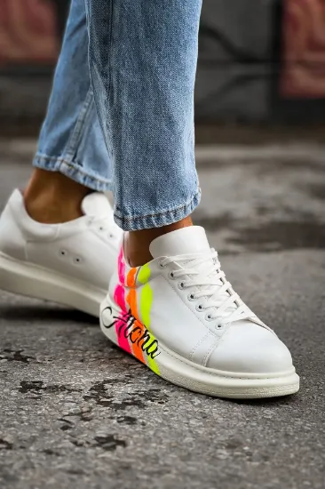 CH254 CBT Pittura Erkek Ayakkabı 501 ALOHA SARI PEMBE BEYAZ resmi