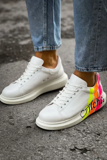 CH254 CBT Pittura Erkek Ayakkabı 501 ALOHA SARI PEMBE BEYAZ resmi
