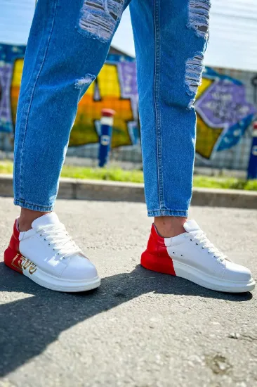 CH254 CBT Pittura Erkek Ayakkabı 504 BEYAZ / KIRMIZI LOVE resmi