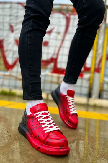 CH254 CBT Pittura Erkek Ayakkabı 547 KIRMIZI SIYAH SPLUSH resmi