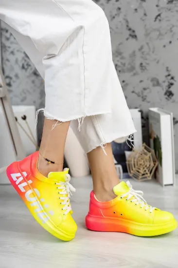 CH254 CBT Pittura Kadın Ayakkabı 401 ALH SARI / PEMBE resmi