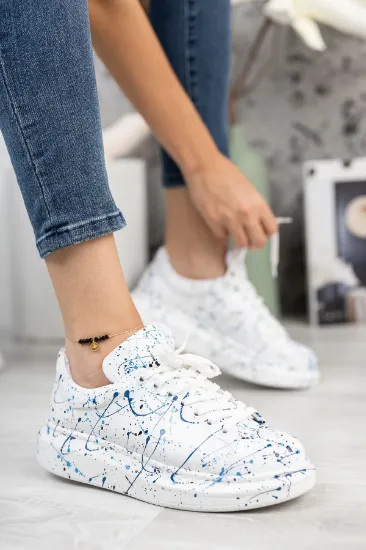 CH254 CBT Pittura Kadın Ayakkabı 416 MAVI PÜSKÜRTME resmi