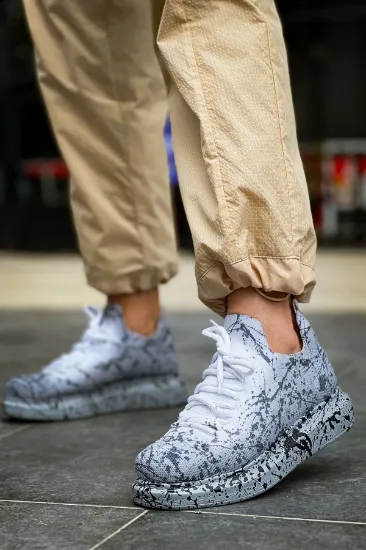 CH307 Renkli Tricot Erkek Ayakkabı Gri Splush resmi