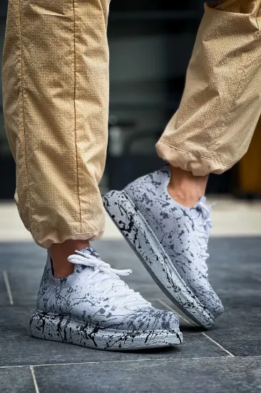 CH307 Renkli Tricot Erkek Ayakkabı Gri Splush resmi