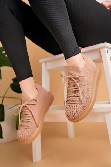 CH307 RT Tricot Kadın Ayakkabı TABA resmi
