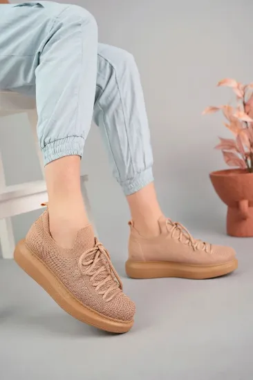 CH307 RT Tricot Kadın Ayakkabı TABA resmi